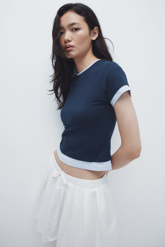 Layered-look T-shirt
