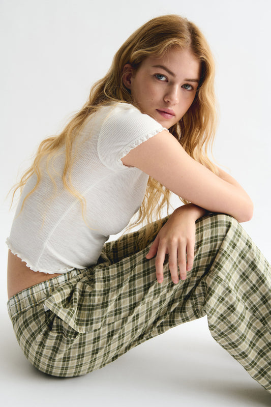 Pull-on trousers Green