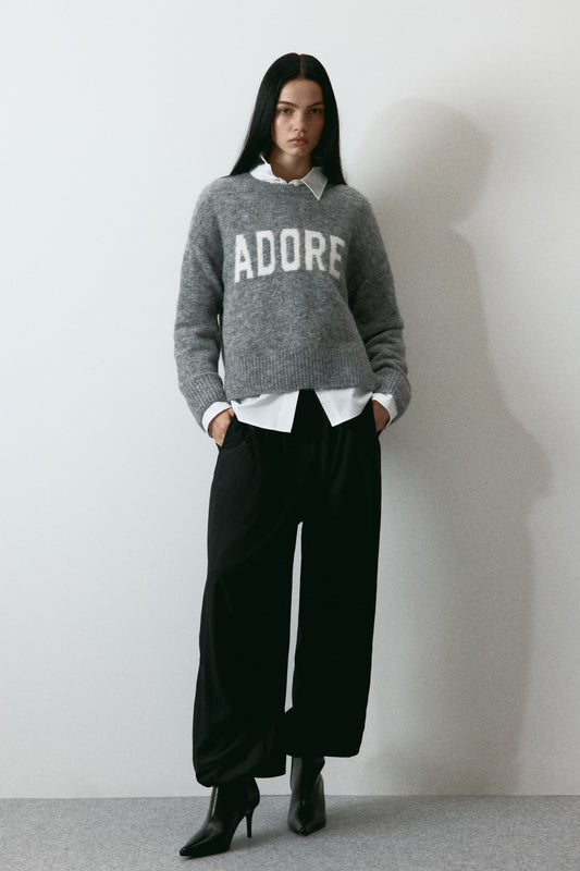 Jacquard-motif jumper Grey