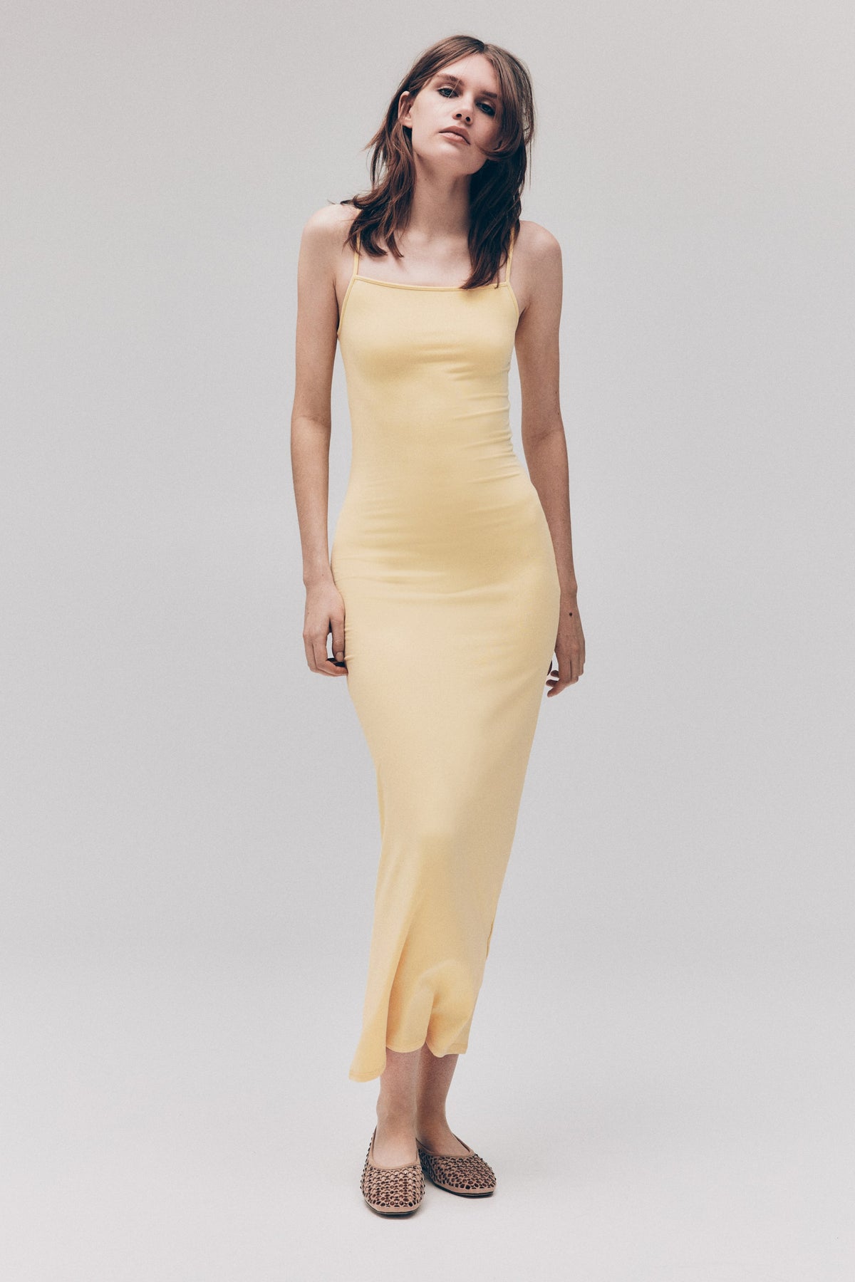 Maxi strappy dress Yellow