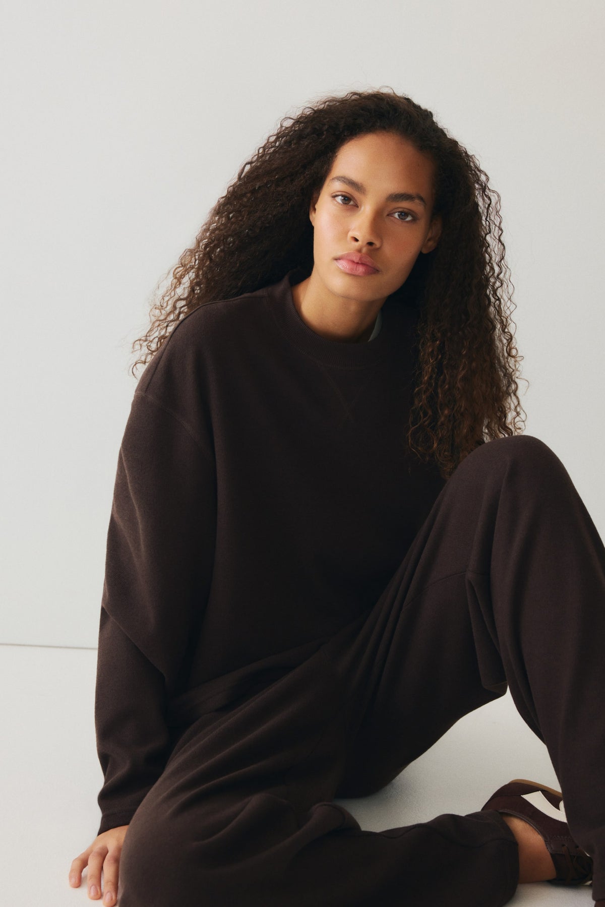 2-piece jersey top and trousers set
