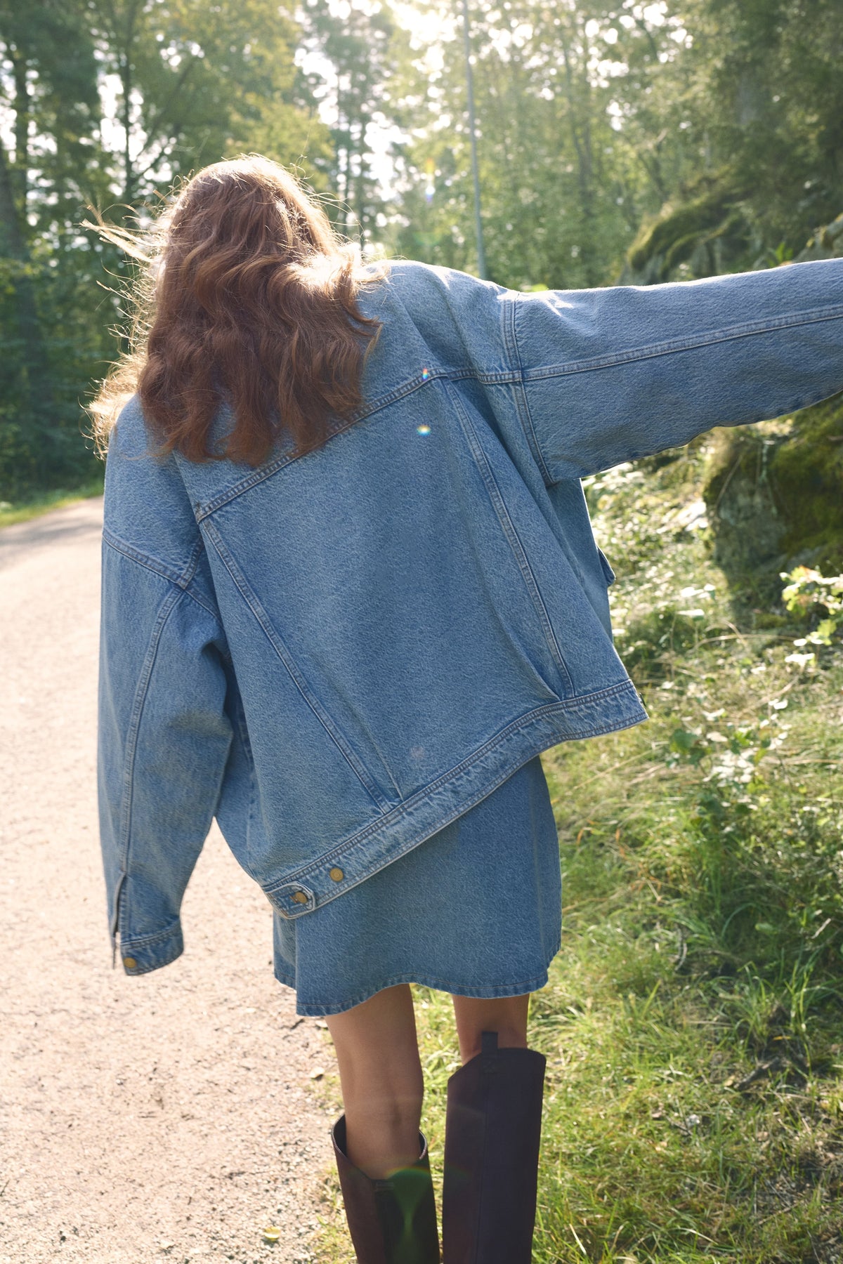 Oversized denim jacket