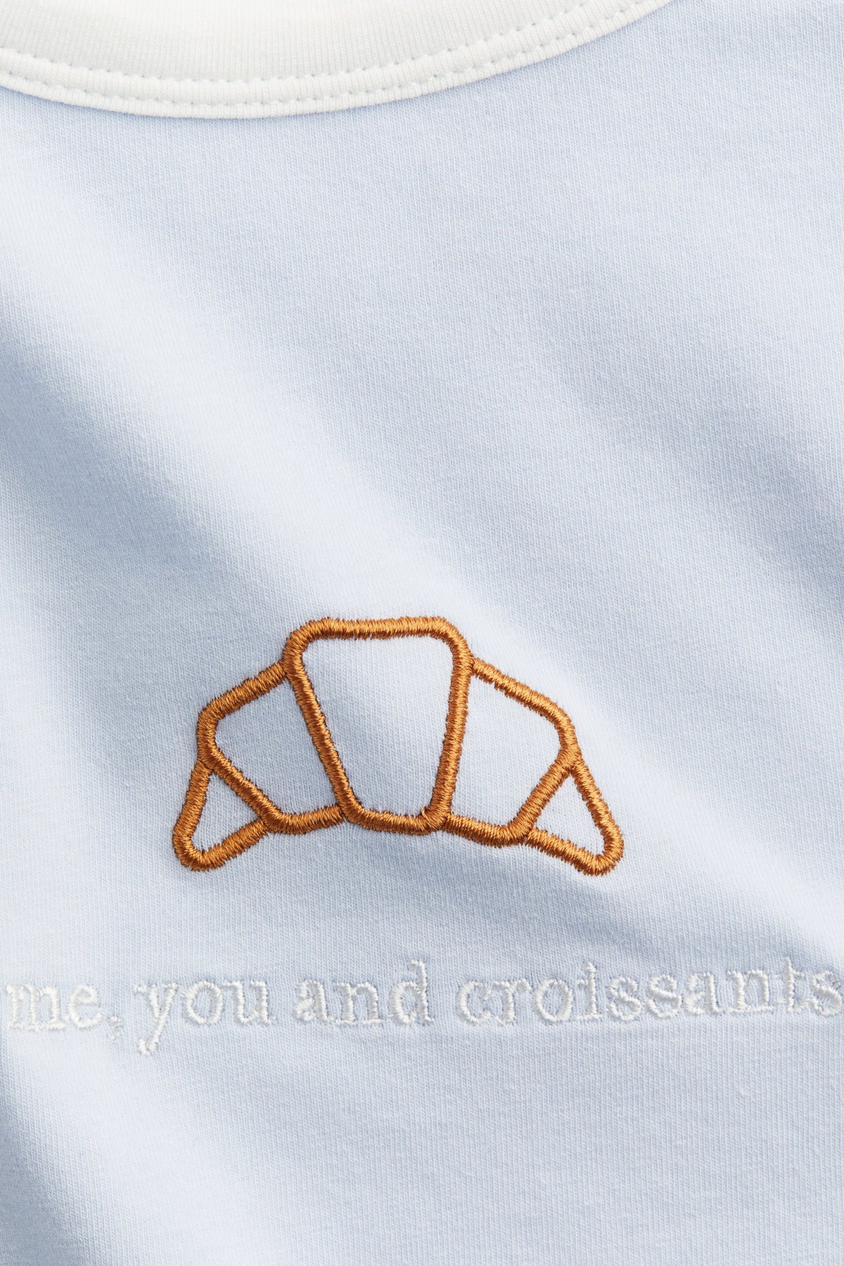 Croissant Fitted cotton T-shirt