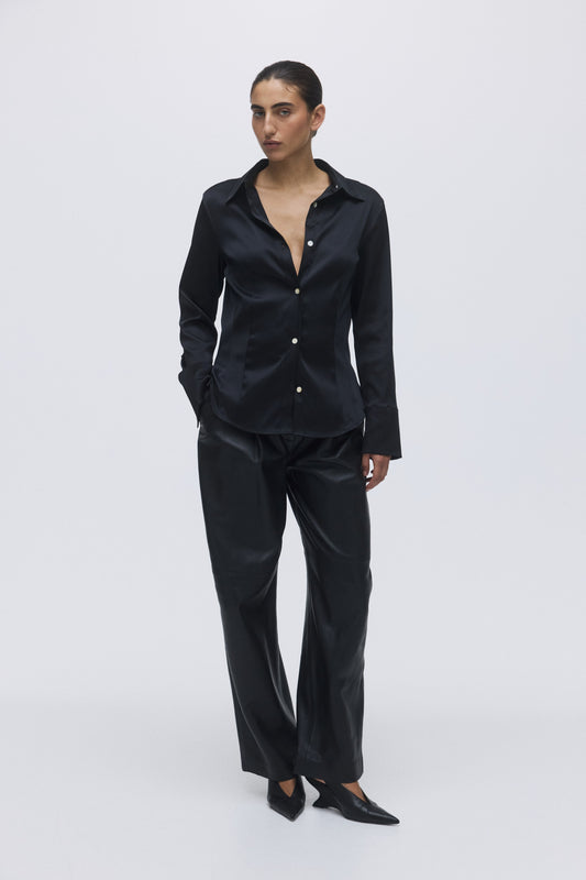 Fitted twill shirt