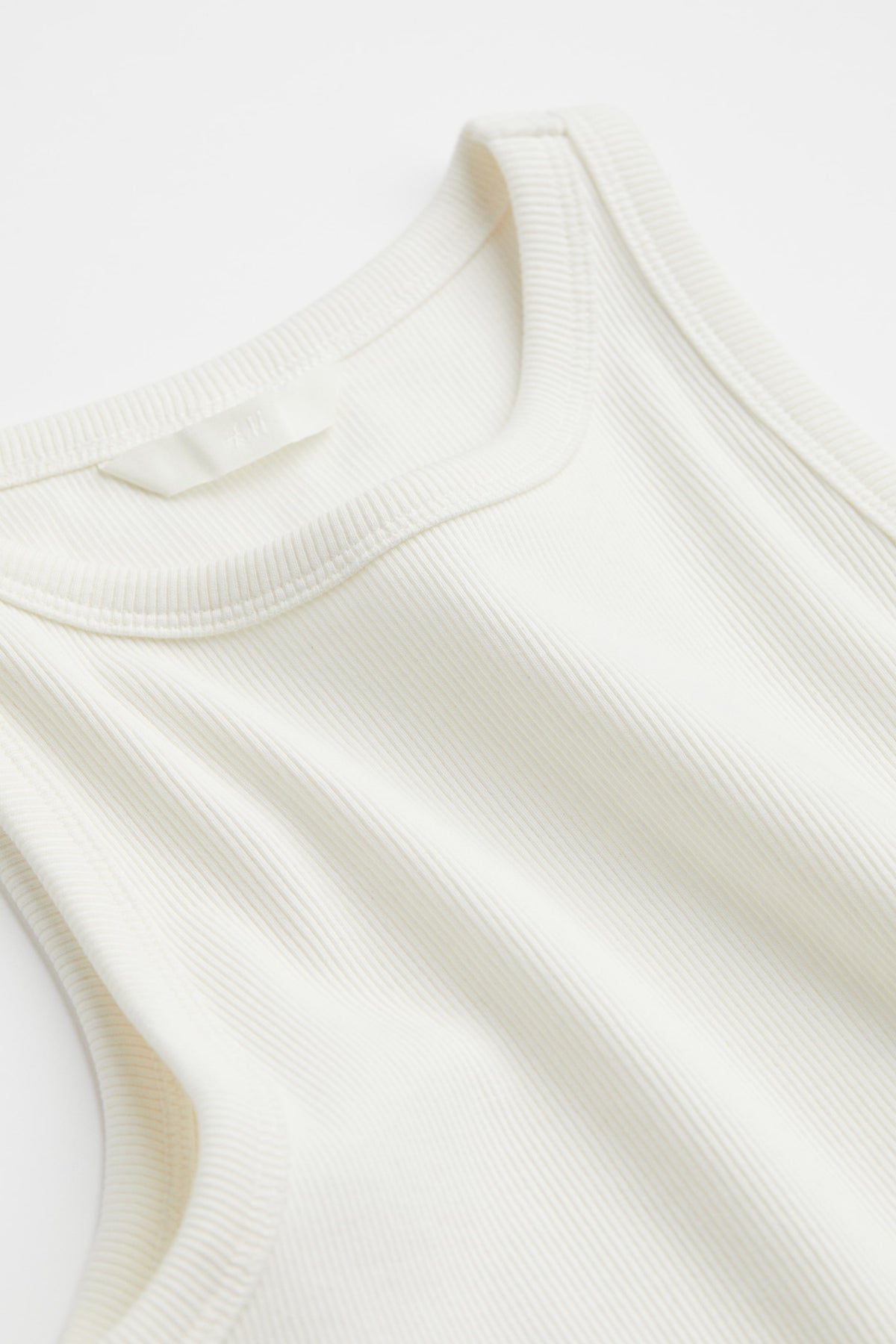 Cropped vest top White