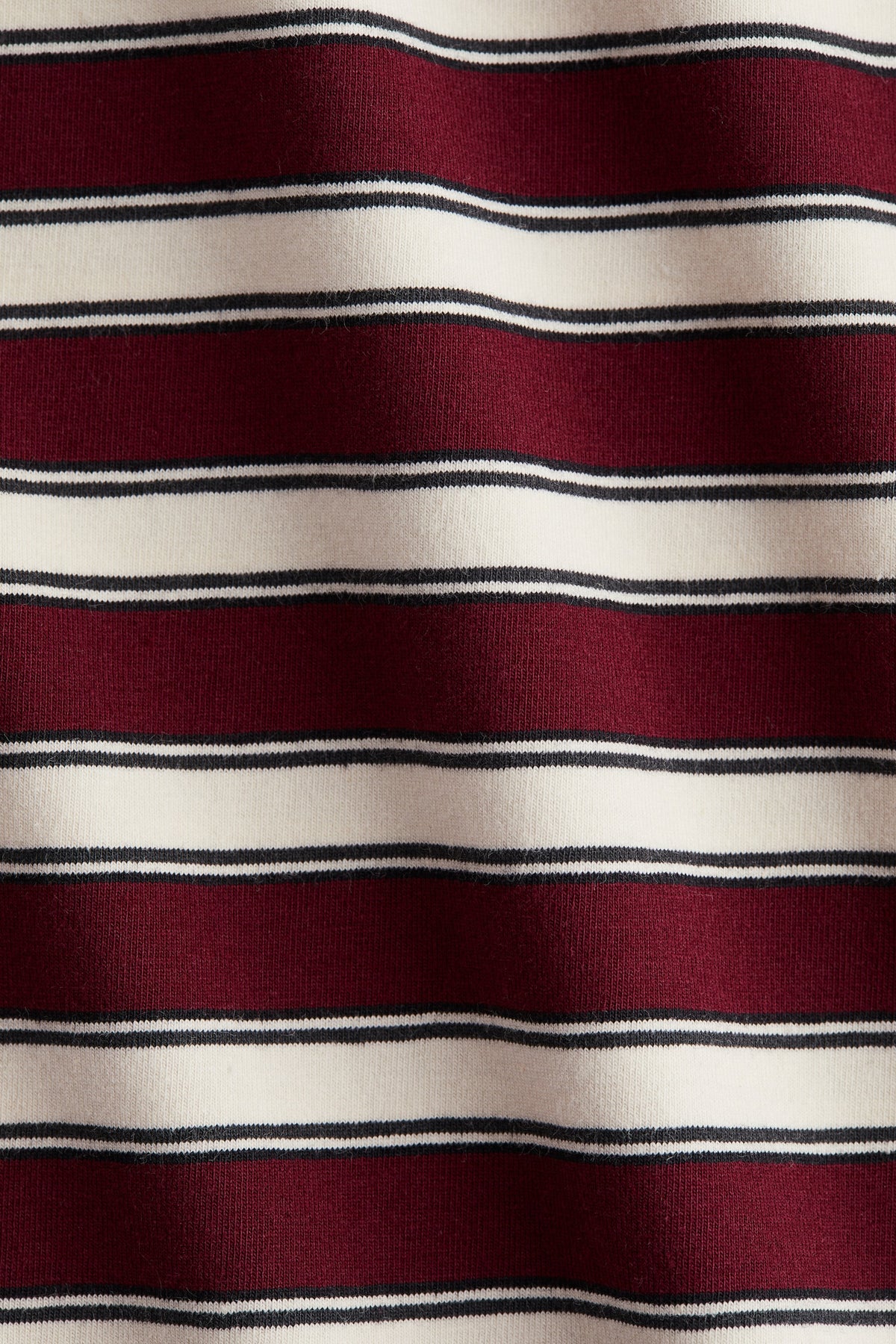 Red Striped Fitted cotton T-shirt