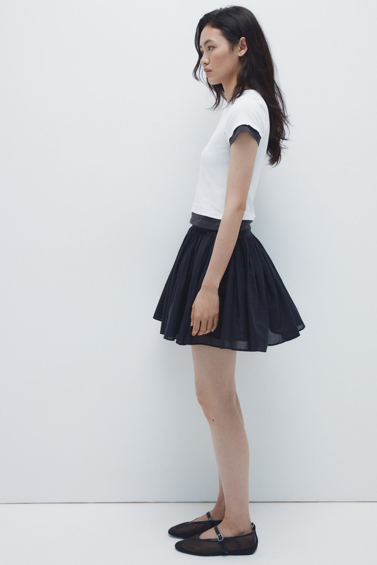 Layered-look T-shirt White