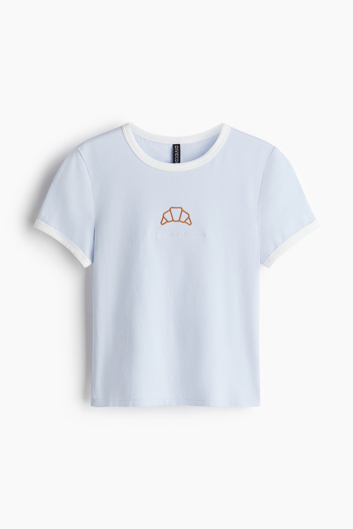 Croissant Fitted cotton T-shirt