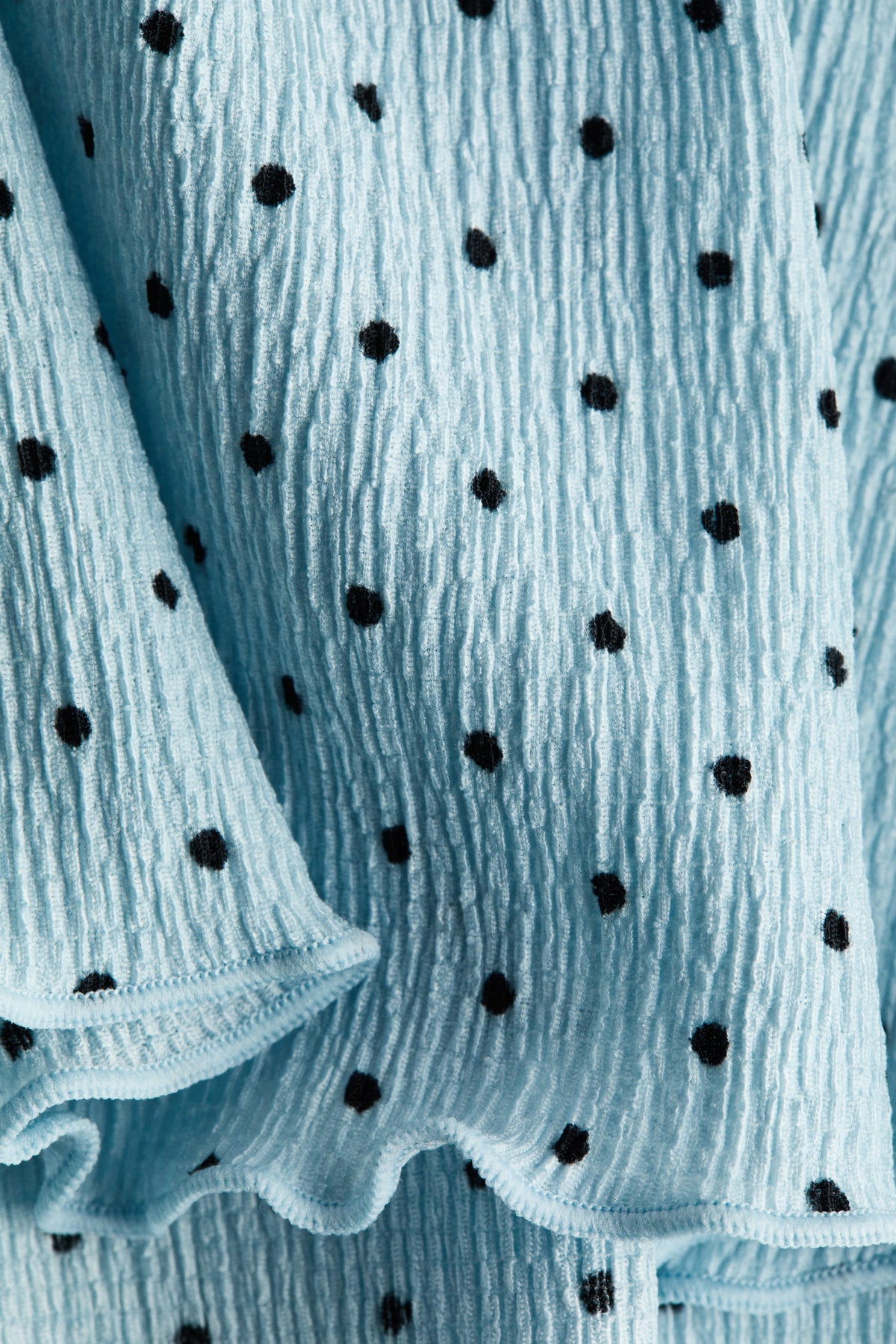 Crinkled jersey top Blue