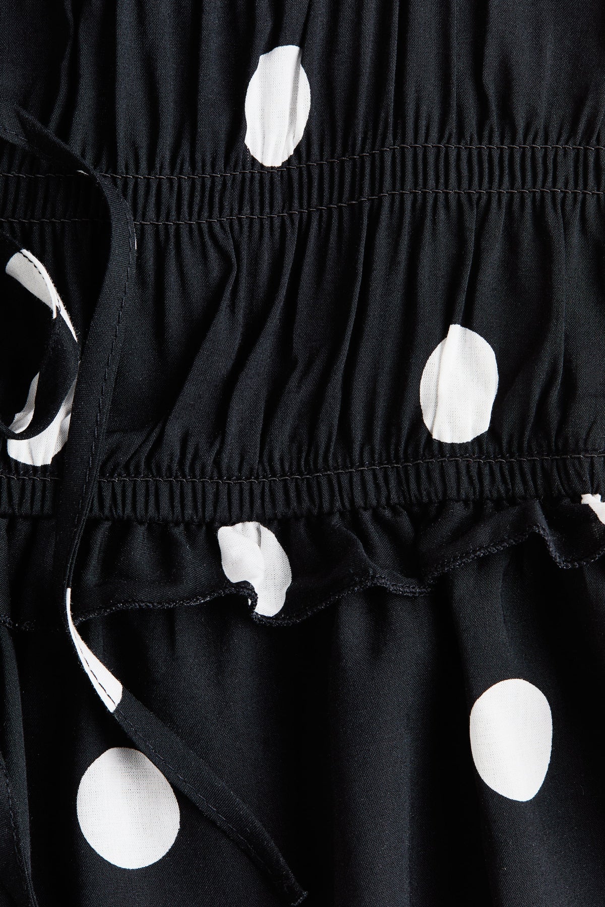 Tie-detail smocked top