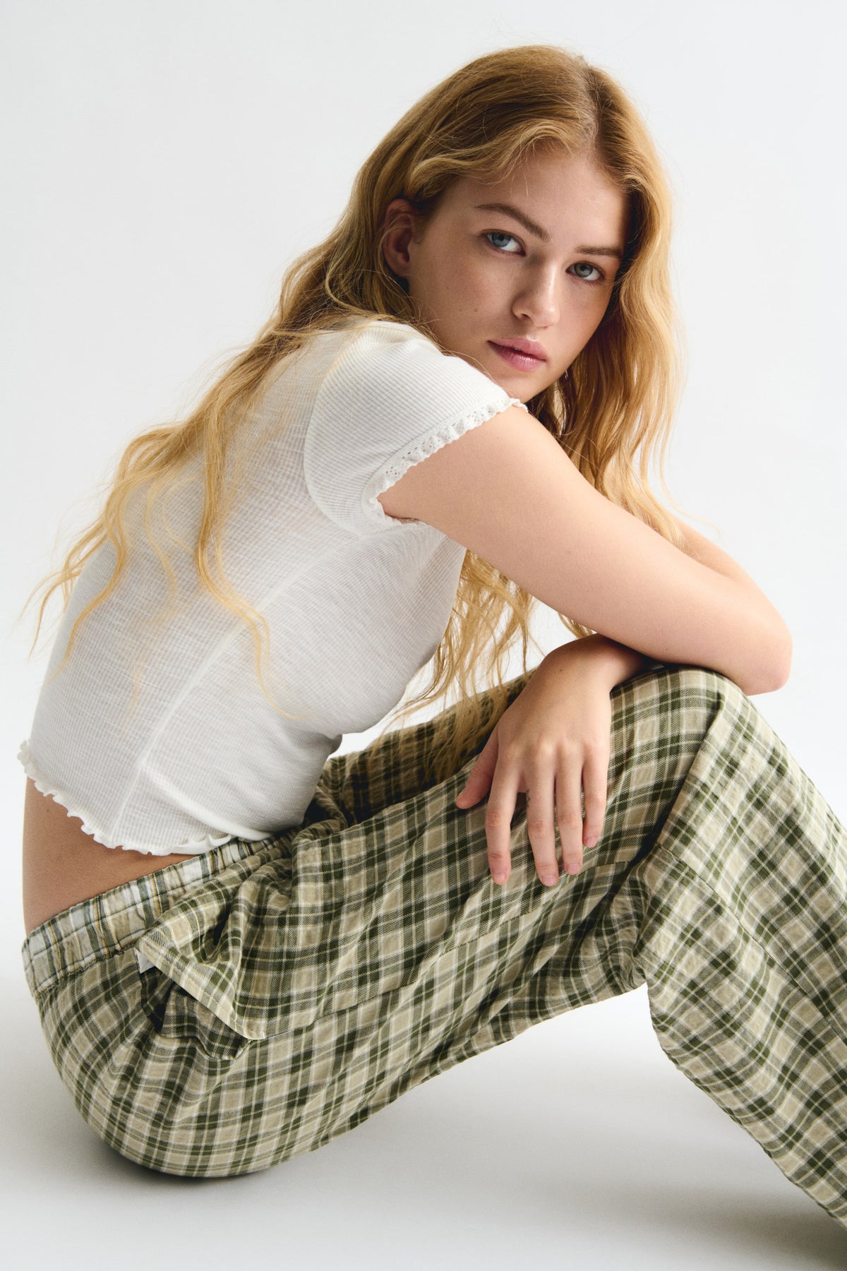 Pull-on trousers Green