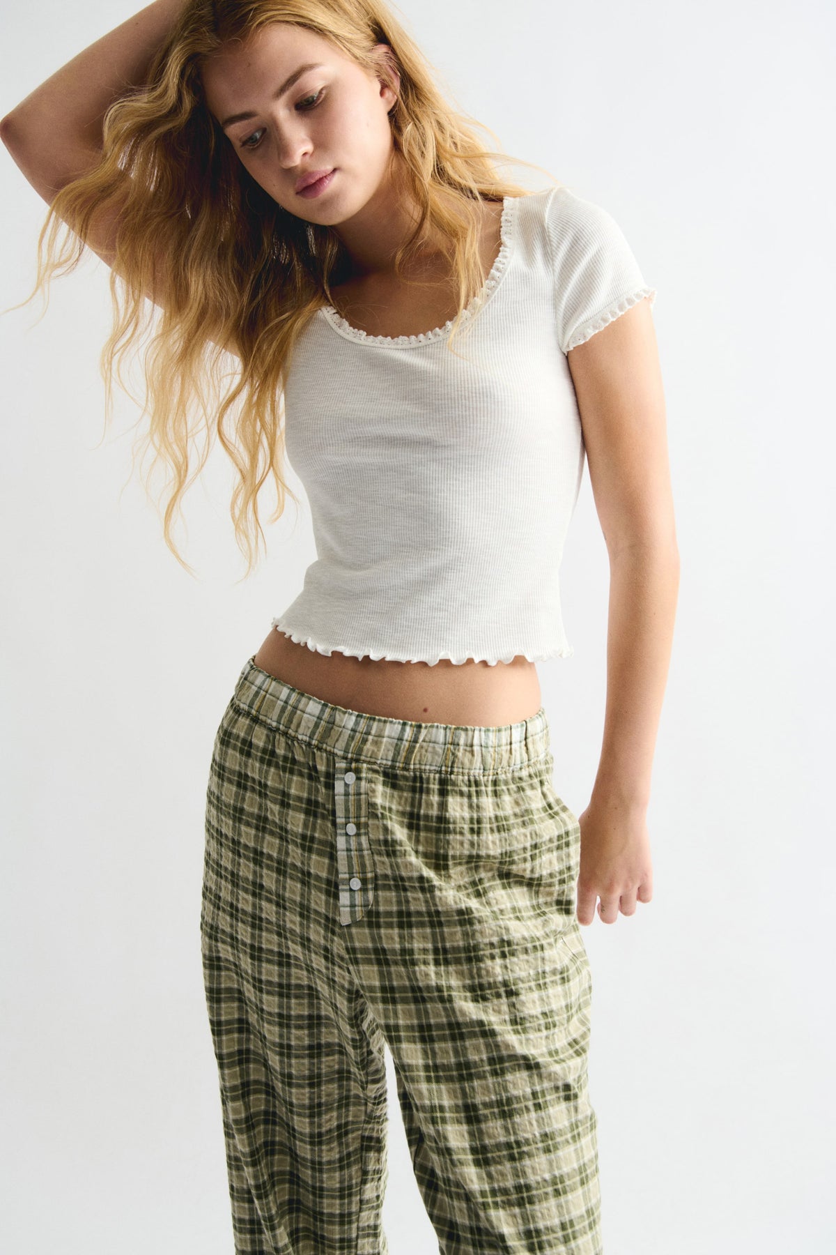 Pull-on trousers Green