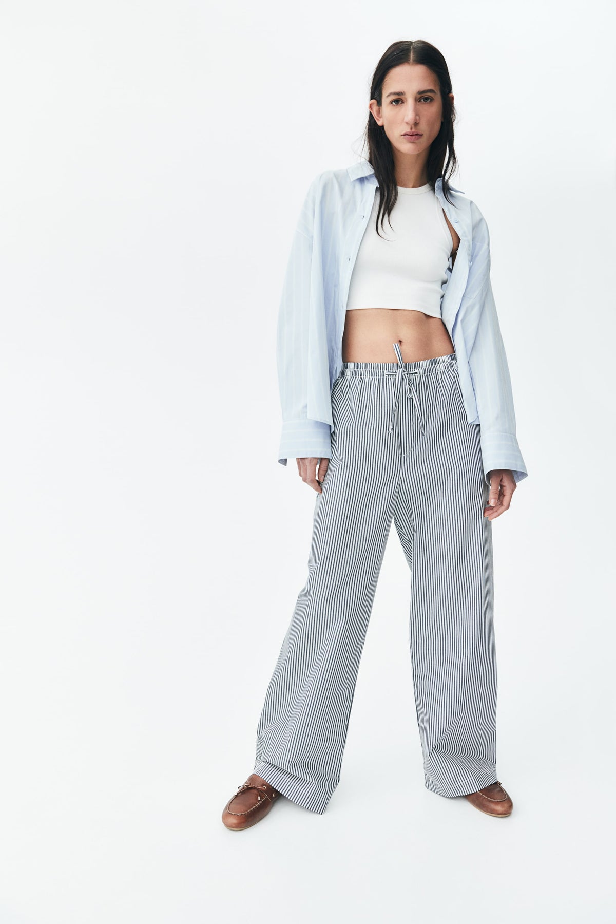 Cropped vest top White