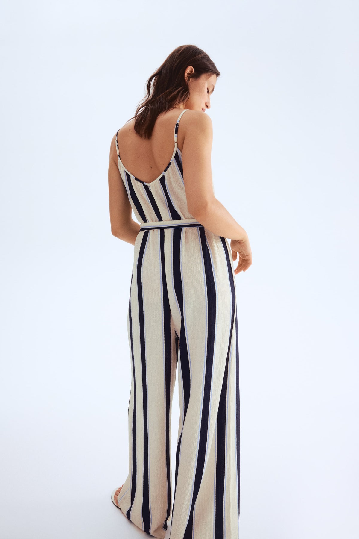 Tie-belt jumpsuit