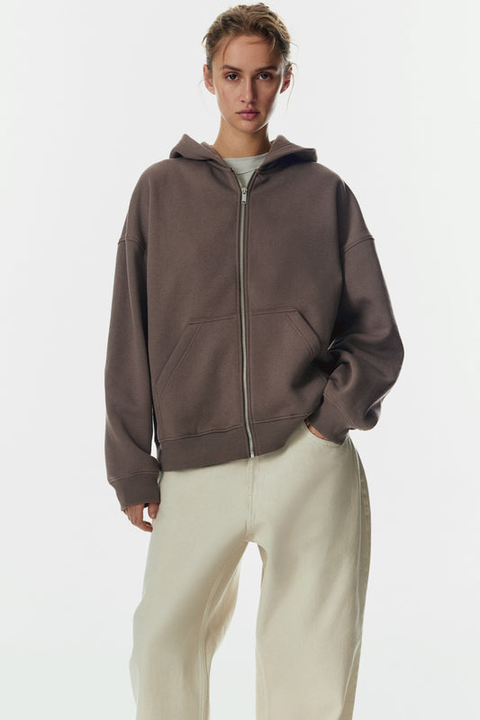 Zip-through hoodie