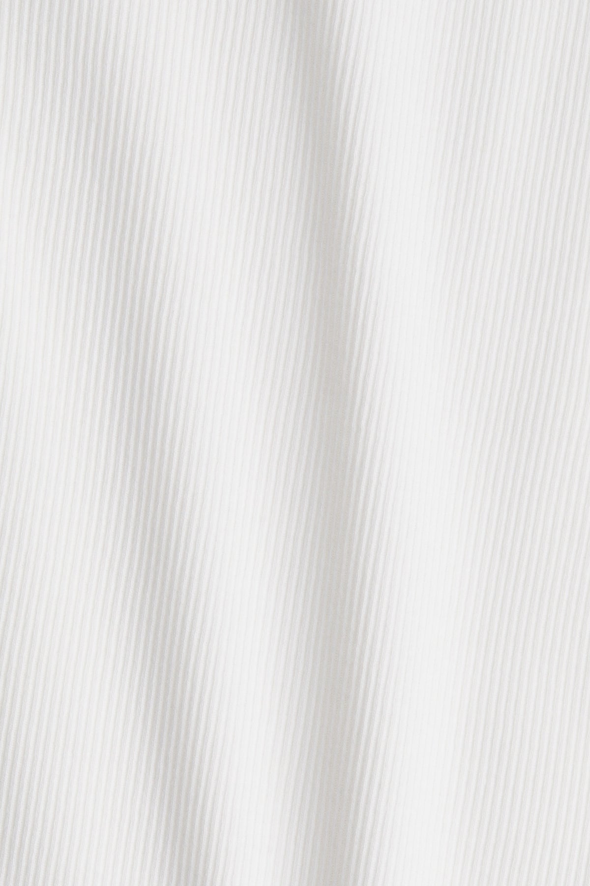 Ribbed boat-neck top White