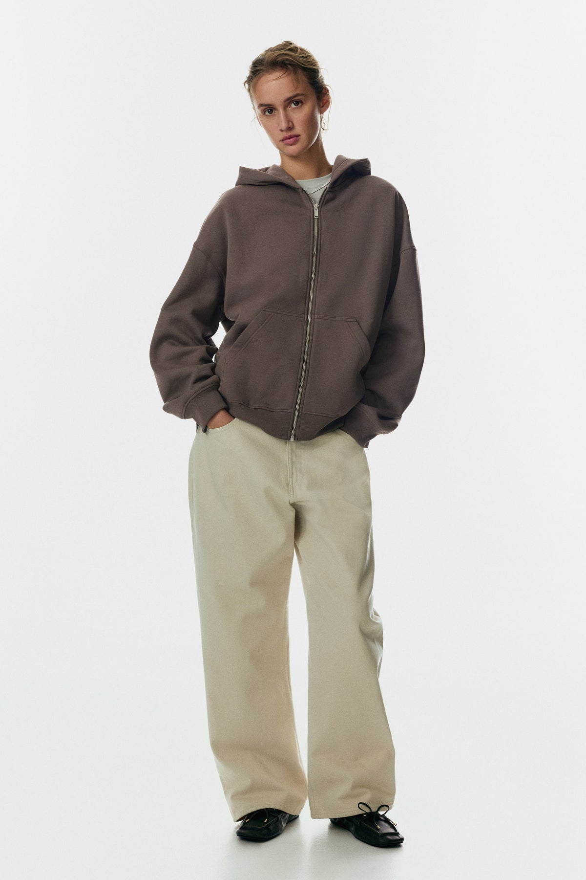 Zip-through hoodie