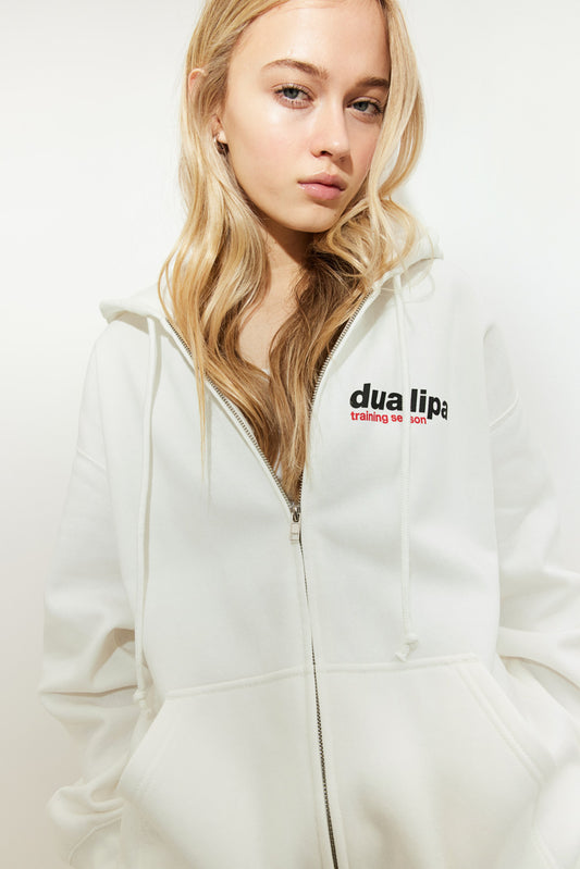 Dua Lipa Oversized zip-through hoodie